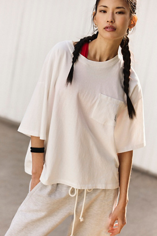 Logo Tackle Tee by FP Movement at Free People, White, L