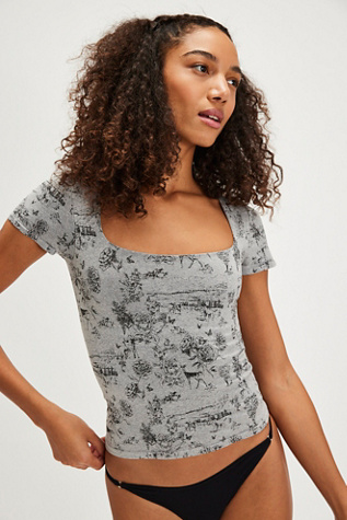 Just For Now Tee By Intimately At Free People In Quarry, Size: M/L