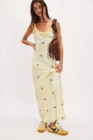 knee length dresses for ladies Damson Madder Simone Slip Midi Dress main image 1