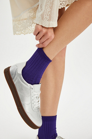 Le Bon Her Socks By Le Bon Shoppe At Free People In Eggplant