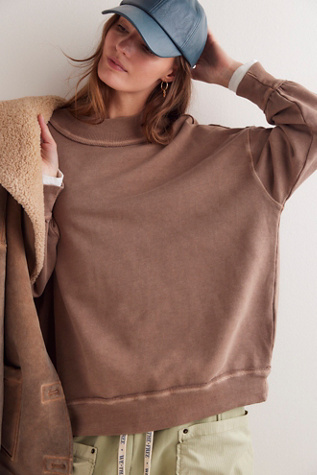 We The Free Palm Springs Pullover At Free People In Dusted Cocoa, Size: XS