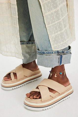 High Tide Flatform Sandals At Free People In Natural, Size: US 8.5