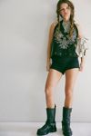 OneTeaspoon Studded Eagle Acid Wash Halter Top