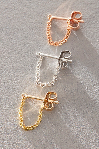 Chain Wrap Stud Earring product page