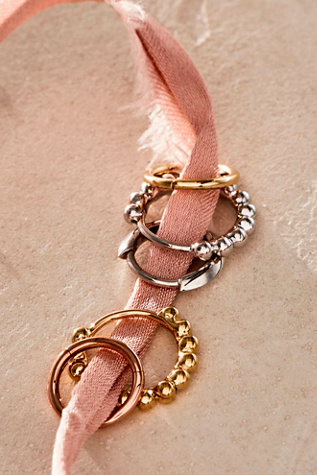 Venus by Maria Tash Granulated Hoop Earring at Free People in Gold