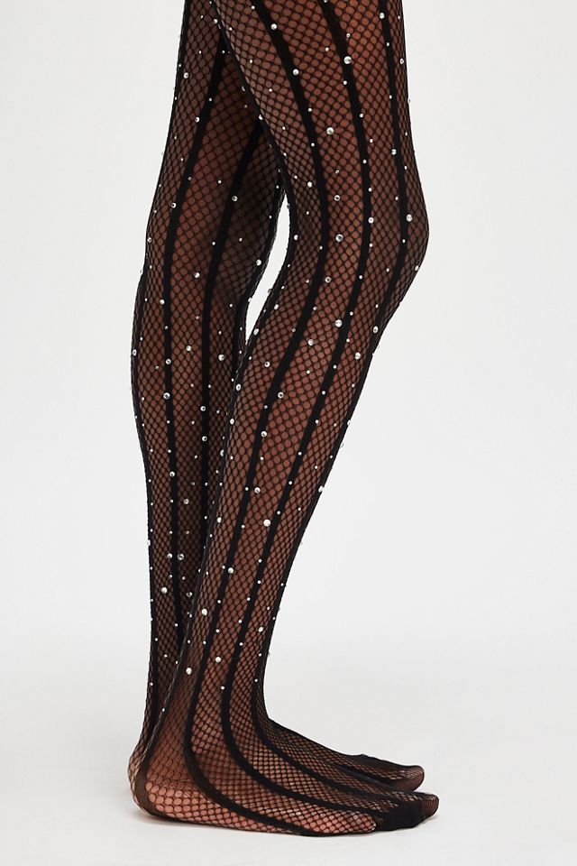 Strobe Glitter Fishnet Tights #1