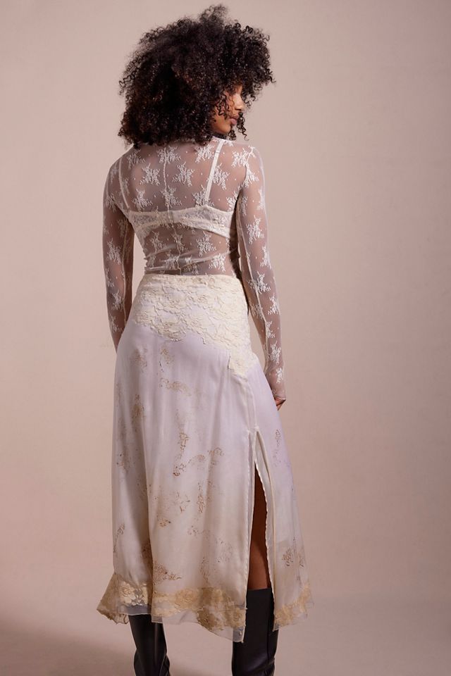 Nigel Preston Hand-Painted Column Maxi Skirt #1