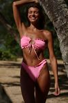 Stone Fox Swim Cleo Smocked Bandeau Bikini Top