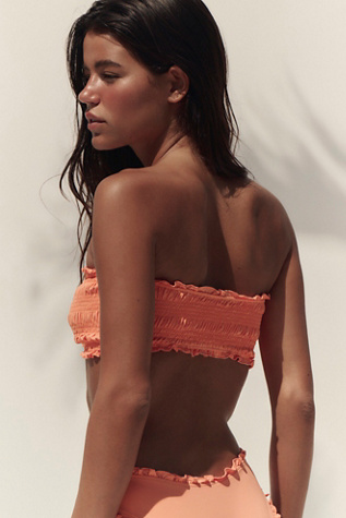 Stone Fox Swim Cleo Smocked Bandeau Bikini Top - thumbnail 3