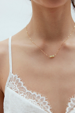 864 Design Opal Necklace by 8.6.4 Design at Free People in Gold