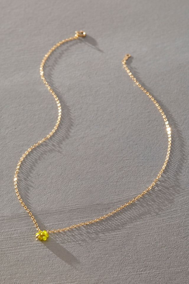 864 Design Stone Flower Necklace #1