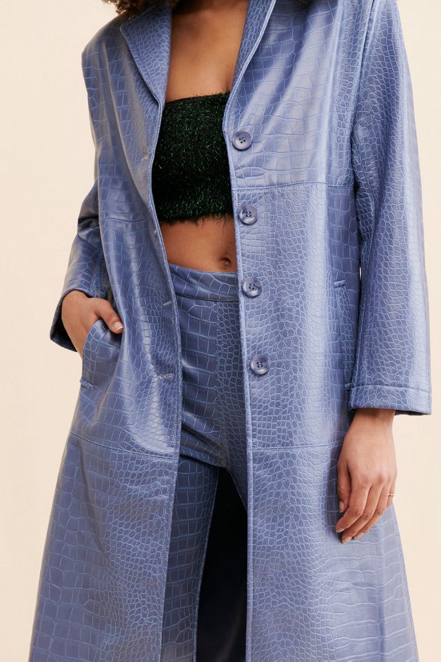 Hosbjerg Irah Vegan Leather Croc Coat #2