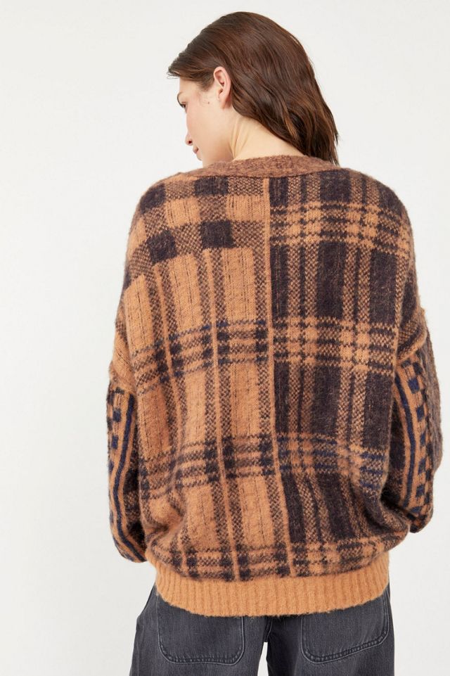 Sepia Plaid Cardigan #1