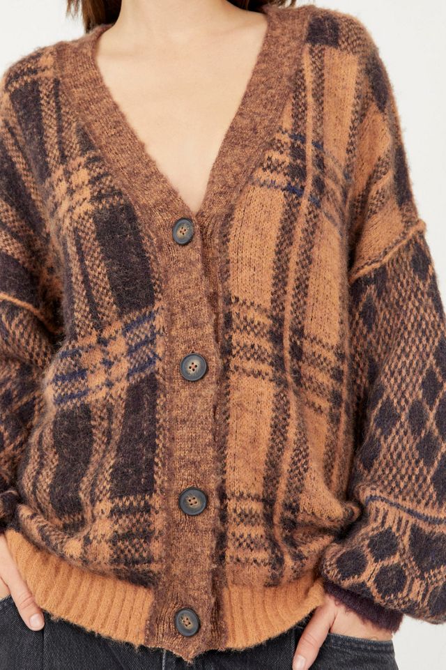 Sepia Plaid Cardigan #2