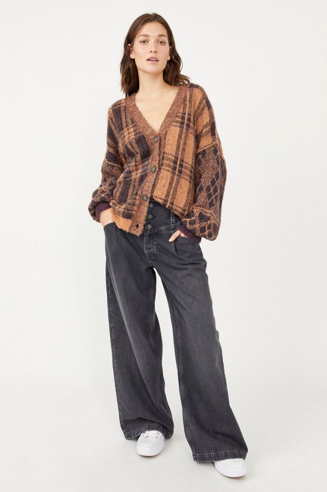 Sepia Plaid Cardigan #3