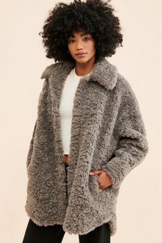 Jakke Amy Fuzzy Shirt Jacket
