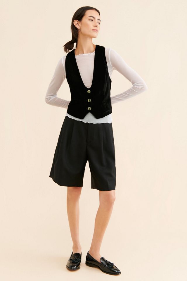 Libby Cropped Velvet Vest #3