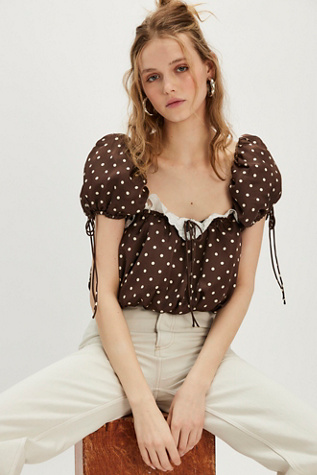 For Love & Lemons Chocolate Dot Top product page