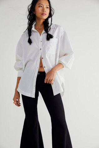 フリーピープル Free People Happy Hour Solid レディース シャツ トップス White Free People Women's Happy Hour Solid Shirt, White, S at