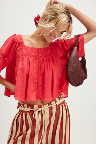 Can't Help Lovin' You Tee At Free People In Poppy Red, Size: XL