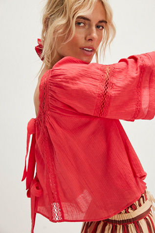 Can't Help Lovin' You Tee by Free People in Red, Size: L