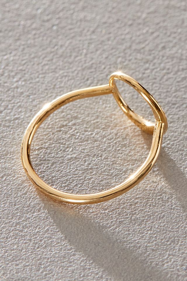 BaYou Diamond Crescent Moon Ring #1