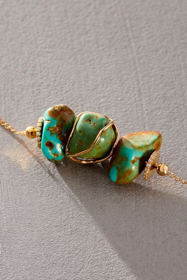 Collier BaYou Three Turquoise et Diamant #1