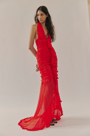 For Love & Lemons Kayta Gown en Red, pour femme taille: XS chez Free People