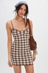 For Love & Lemons Gingham Knit Mini Dress