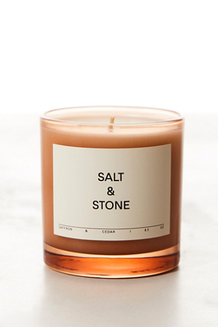 Salt & Stone Candle At Free People In Saffron & Cedar