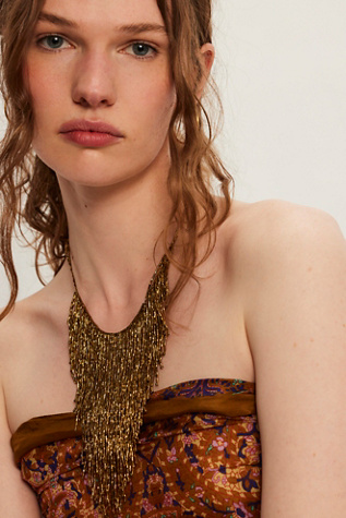 Amira Choker Necklace at Free People in Gold