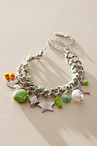 Bailey Charm Bracelet At Free People In Sage