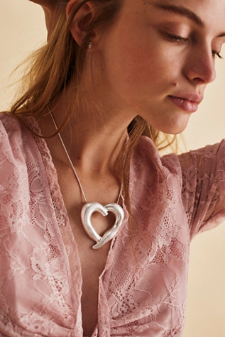 Harrow Pendant Necklace by Free People in Pink