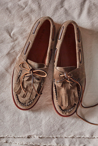 We The Free Benny Boat Shoes at Free People in Tan, Size: US 6