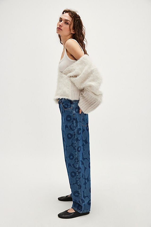 Marimekko Maridenim Barrel Unikko Jeans | Free People Marimekko Maridenim Barrel Unikko Jeans | Free People