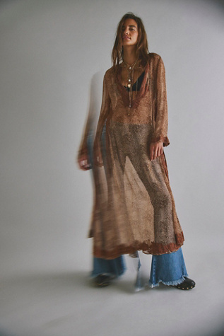 Grace Kelly Sheer Kaftan Jacket at Free People in Assort