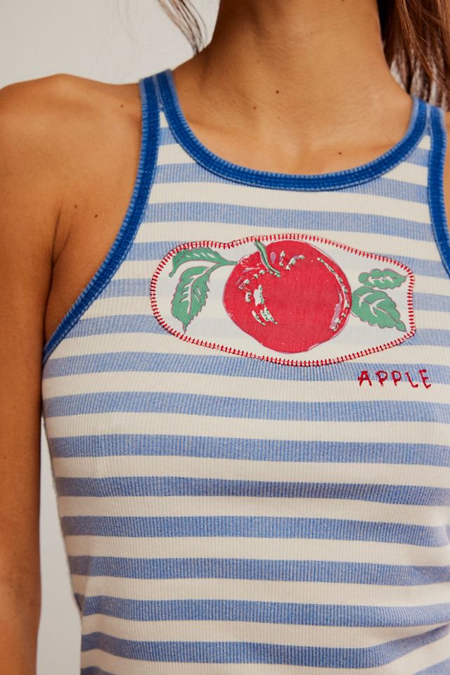 フリーピープル Free People オンly オンe Ringer - Graphic u002F St レディース シャツ トップス Apple Free People Only One Ringer in Apple Graphic Stripe | REVOLVE