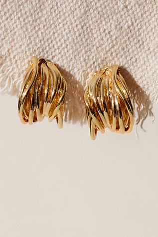 Callie Hoops by Free People in Gold