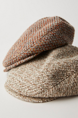 Hansel From Basel Tweed Paperboy Cap At Free People In Ivory