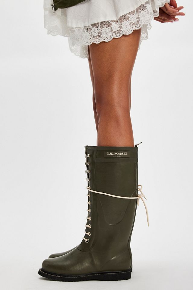 Ilse Jacobsen Lace-Up Rain Boots #1