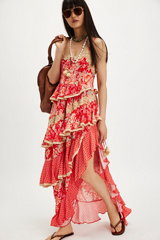 Robe à volants Spell Full Bloom en Hémérocalle, pour femme chez Free People