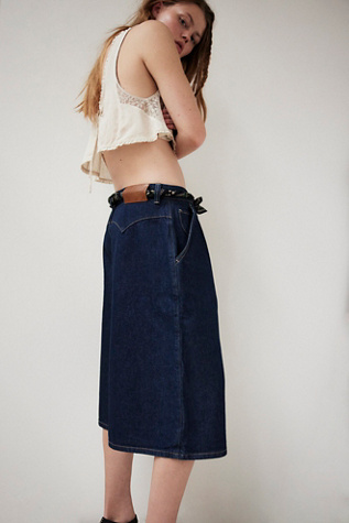 CRVY Antonia Culotte Jeans By We The Free At Free People In Inky Blue, Size: 27