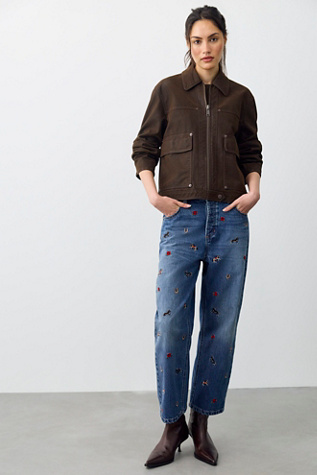 Женские джинсы We The Free Deep Trance Embroidered Dropped Boyfriend, цвет: Комбинированный — фото 2