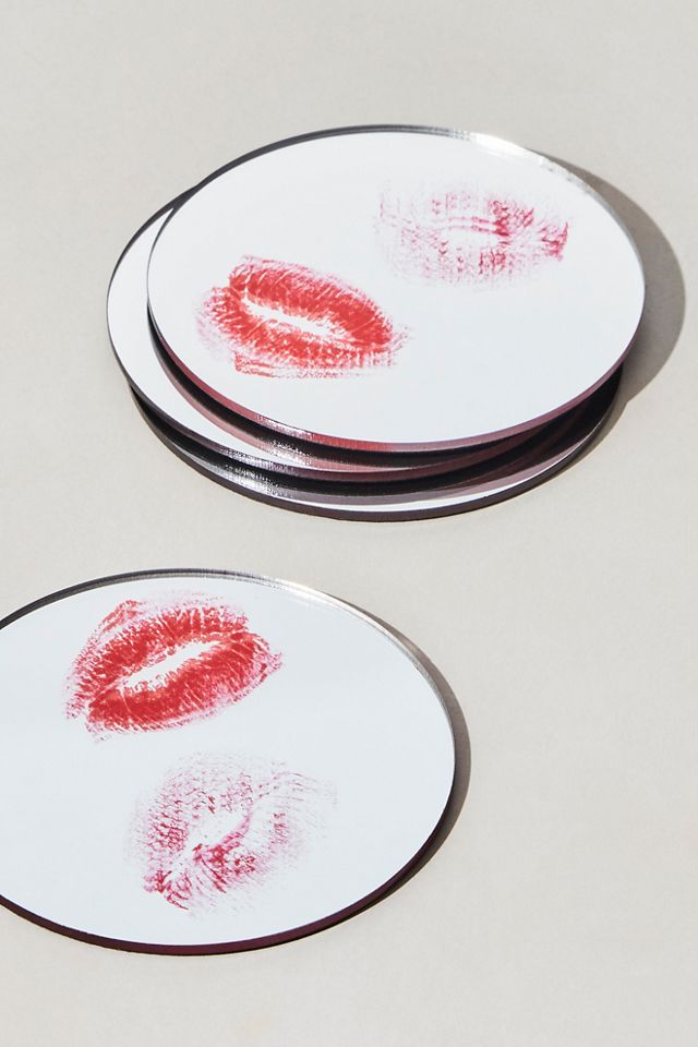 Kiss Mirror Coasters Set #1
