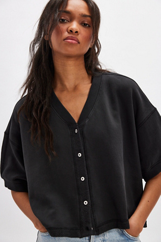 Life Clothing Co. Honey Cardi At Free People In Washed Black, Size: XS