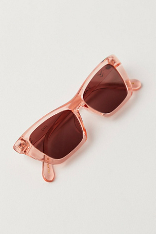 Cate Polarized Cat Eye Sunglasses at Free People in Watermelon/Plum