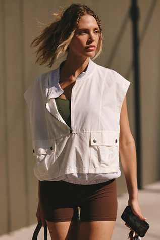 Present Moment Vest Jacket by FP Movement at Free People, White Heather Grey, S