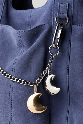 Puffy Moon Bag Charm At Free People In Silver