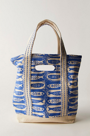 Printed Mini Caravan Tote At Free People In Fish Tile