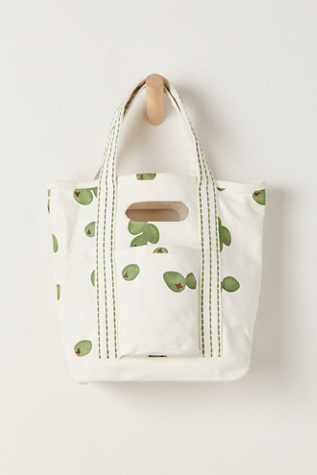 Printed Mini Caravan Tote At Free People In Olive